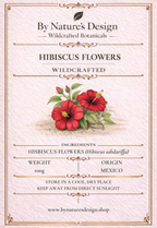 Hibiscus Flowers Label
