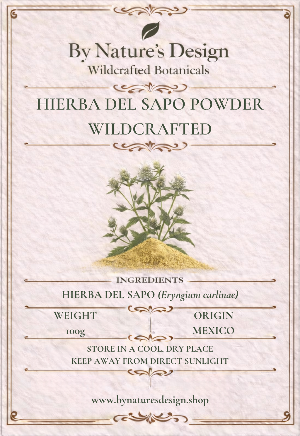 Wildcrafted Hierba Del Sapo Powder (Mexican Thistle)