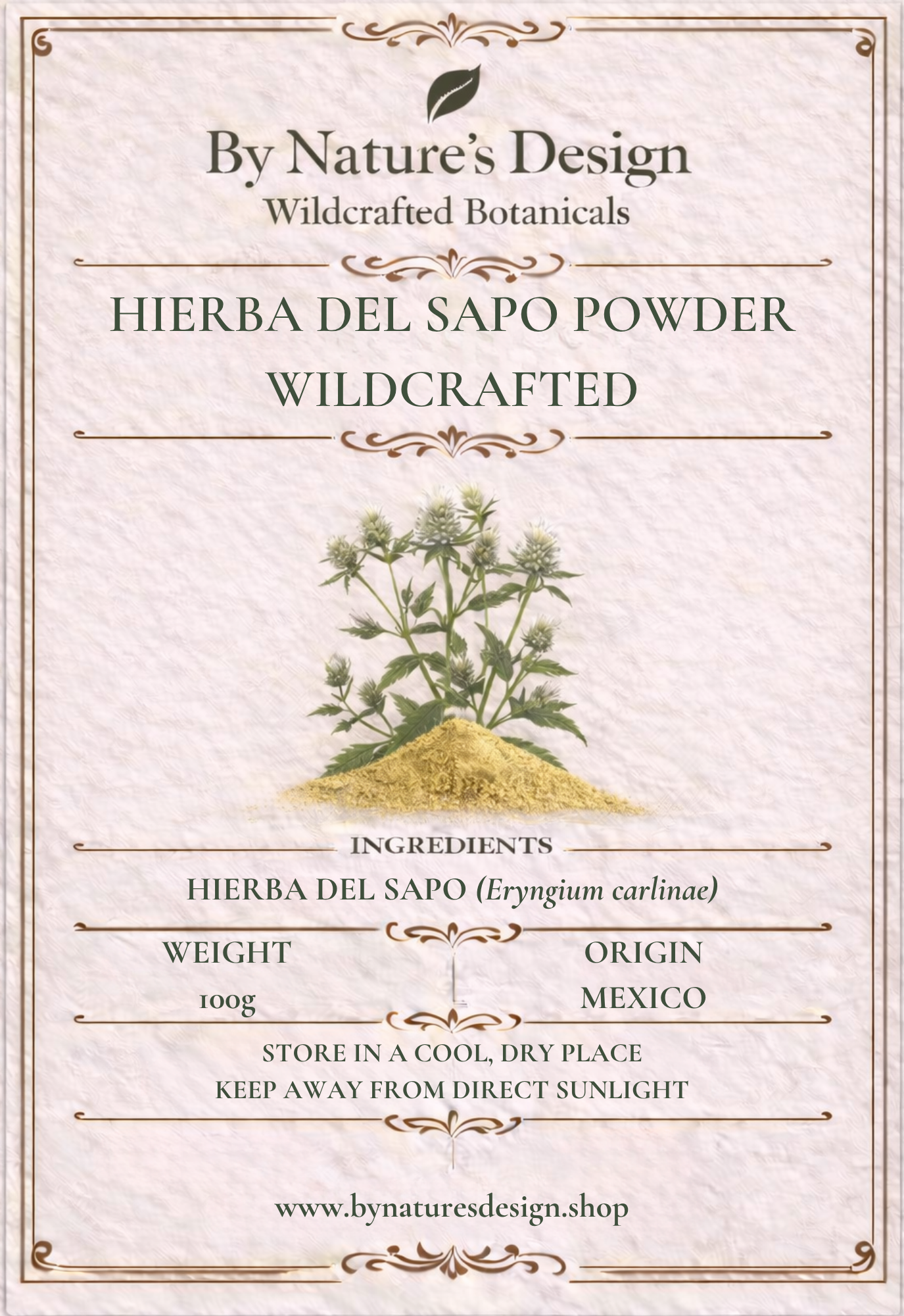 Wildcrafted Hierba Del Sapo Powder (Mexican Thistle)