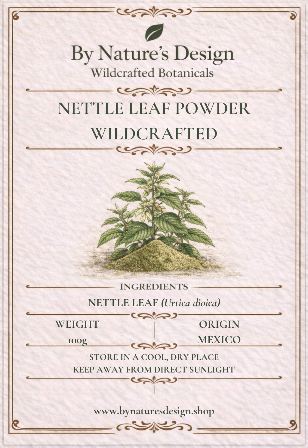 Wildcrafted Nettle Leaf Powder