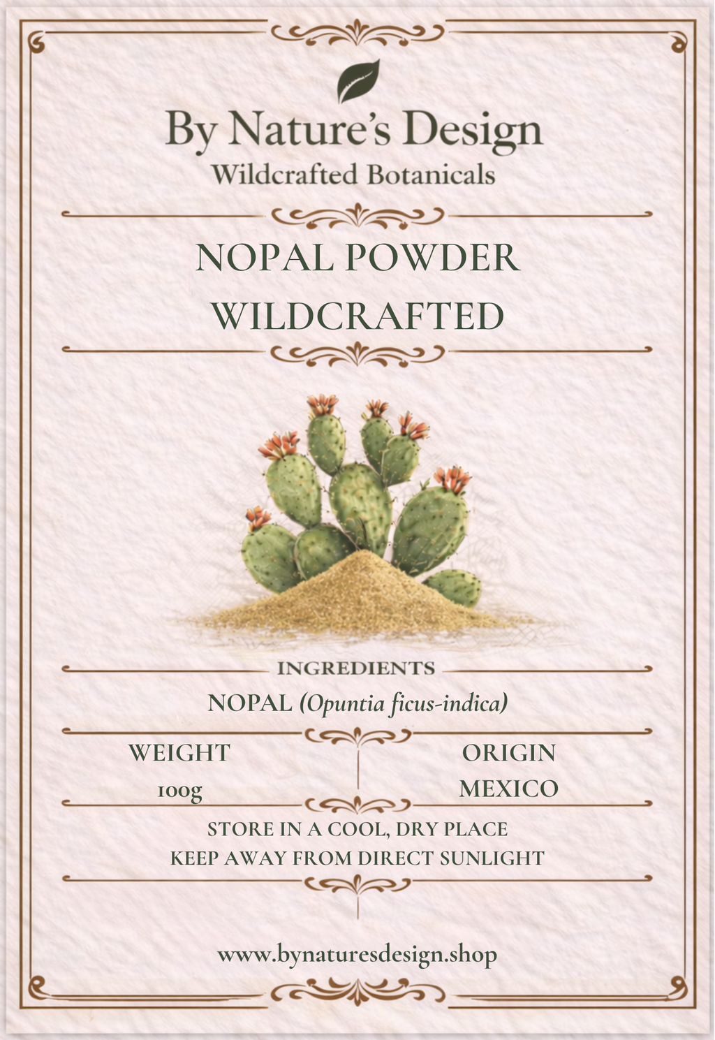 Wildcrafted Nopal Powder (Prickly Pear)