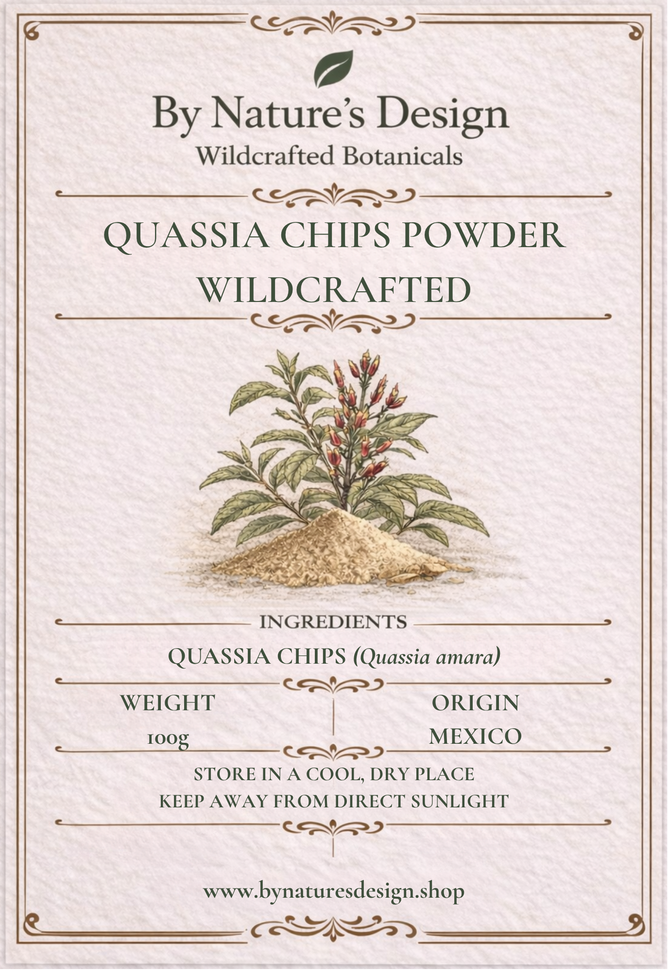 Wildcrafted Quassia Chips Powder