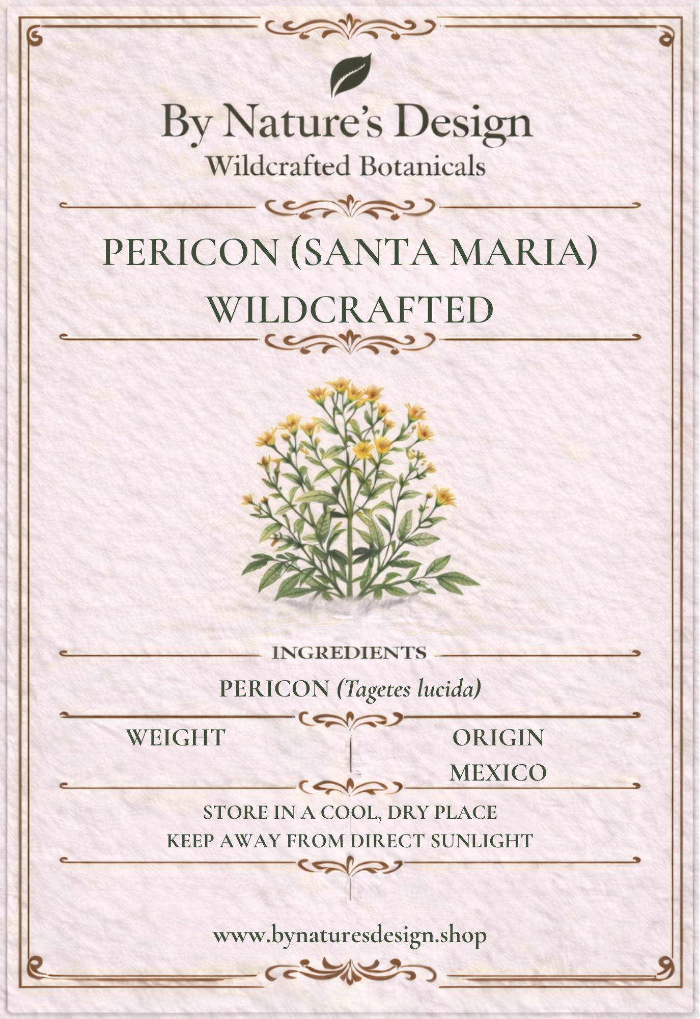 Wildcrafted Pericon (Santa Maria)