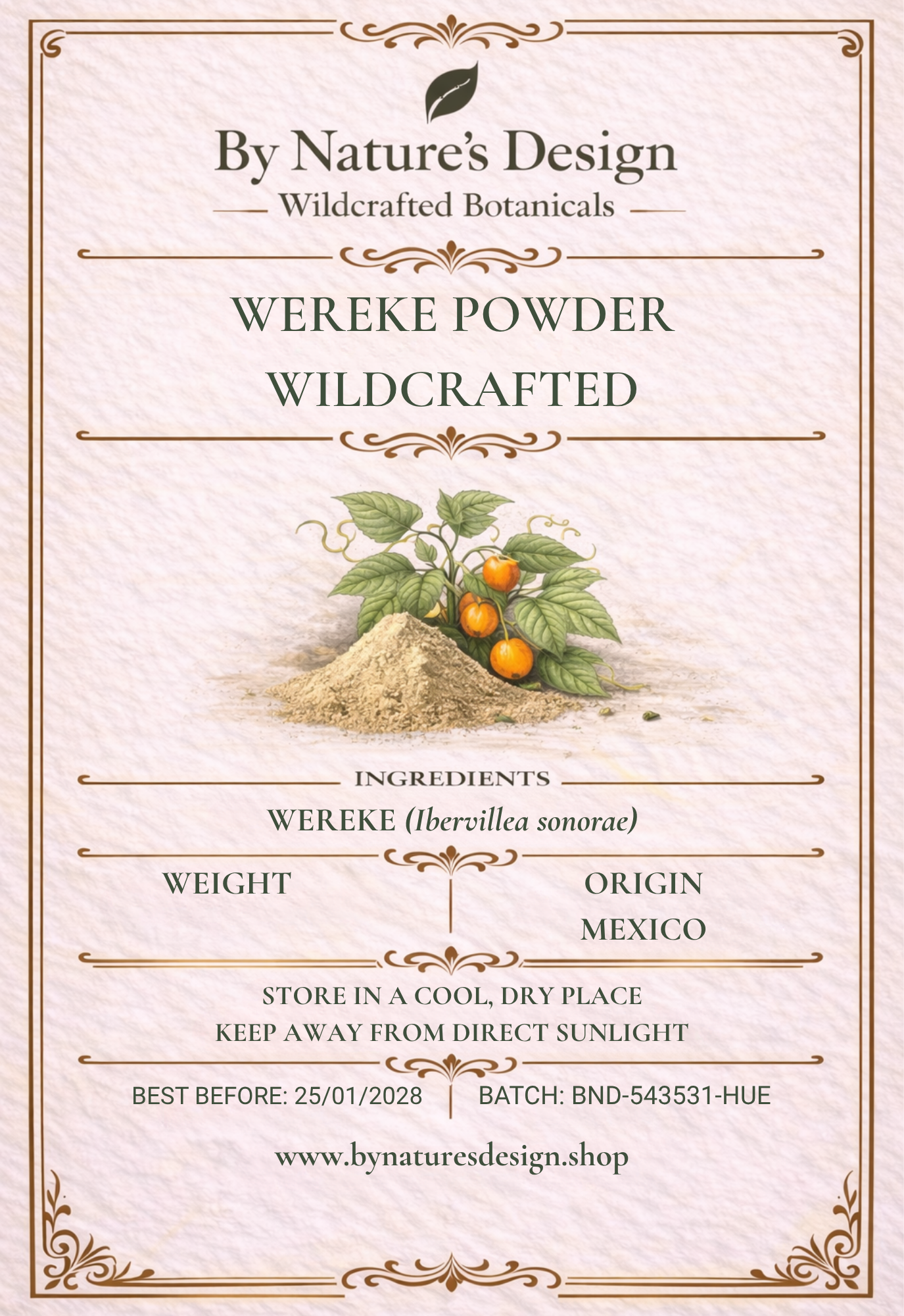 Wildcrafted Wereke (Huereque) Powder